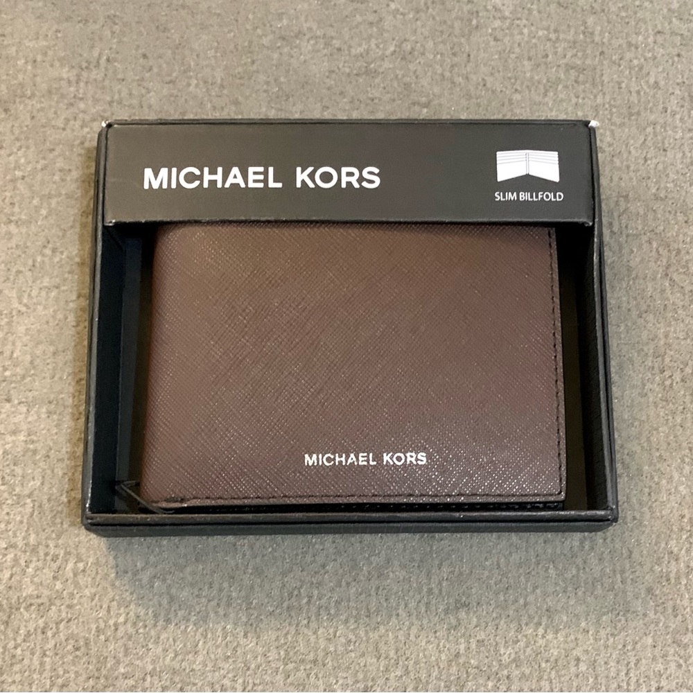 MK Micheal Kors Slim Bi Fold Wallet Java NEW 86F9LANF5L